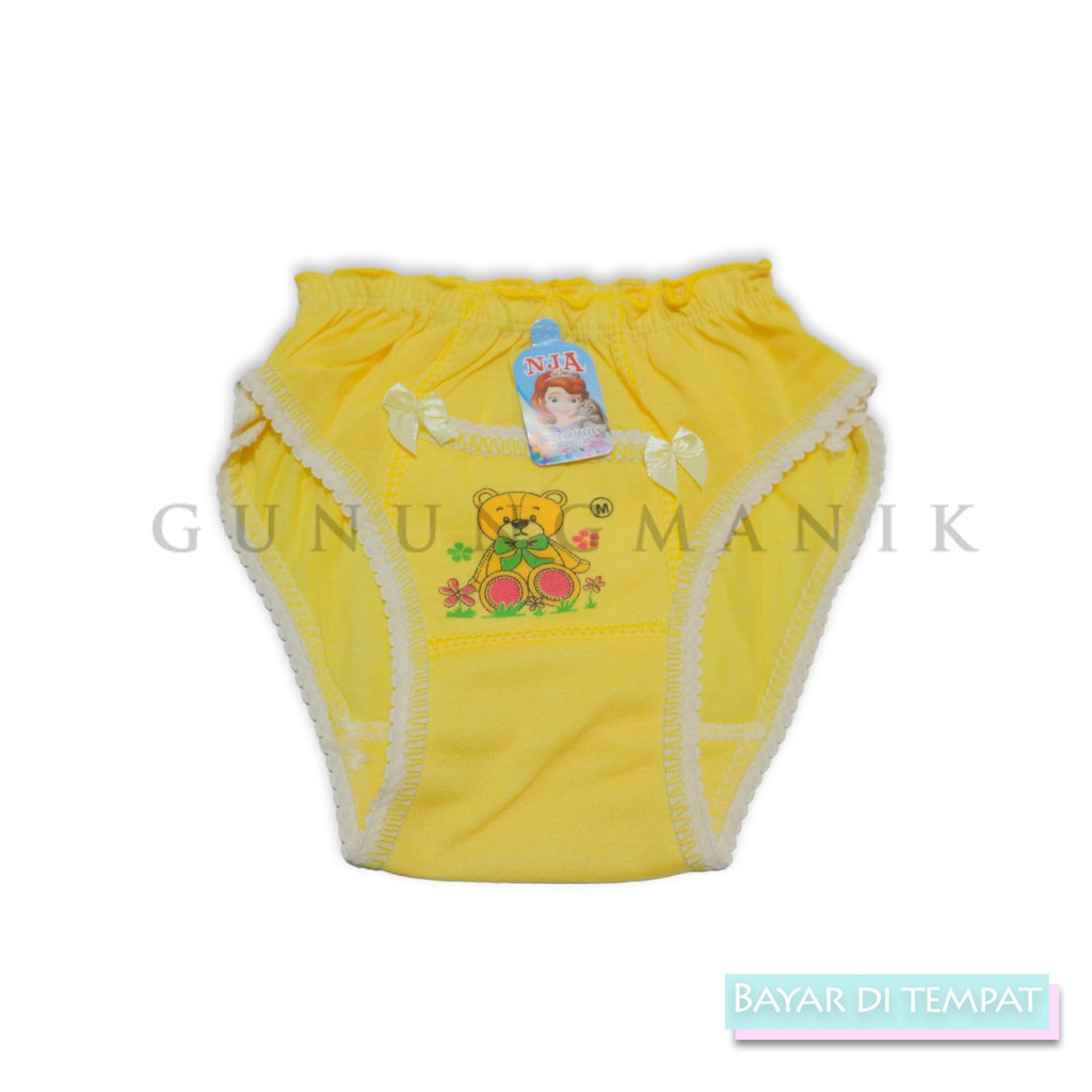 celana dalam anak perempuan isi 6 pcs motif kartun bahan katun lembut menyerap keringat termurah