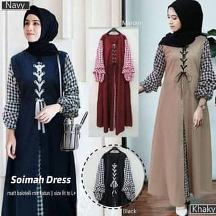 Busana muslim terlaris SOIMAH DRESS GAUN PESTA DRESS IMPORT GAMIS SYAR TERBAIK