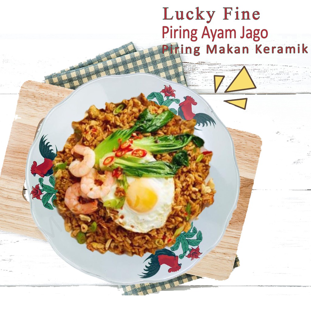 Piring Lucky Fine / Piring Ayam Jago / Piring Makan / CP7-2