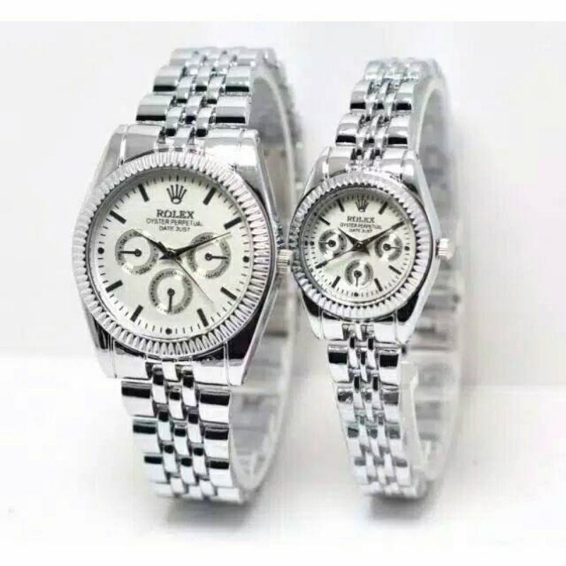 Jam Tangan Couple Rolex Kobinasi Strap Rantai