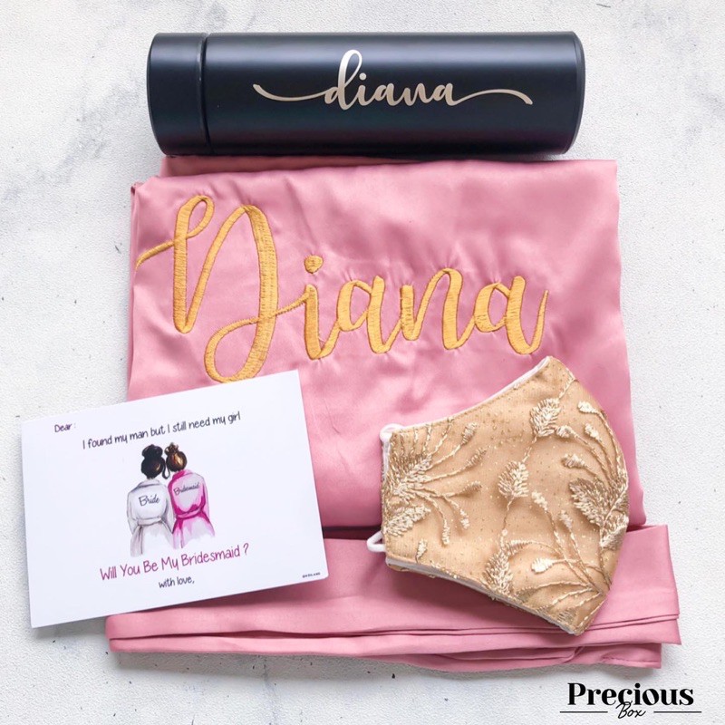 

PRCECIOUS BRIDESMAID BOX | KADO PENGAPIT | HADIAH PENDAMPING PENGANTIN | SET ROBE PREMIUM | HAMPERS