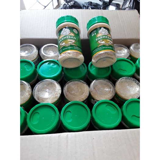 

Keju- Grated Cheese, Keju Parmesan Bubuk Green Valley 80Gram - Tanpa Bubble -Keju.