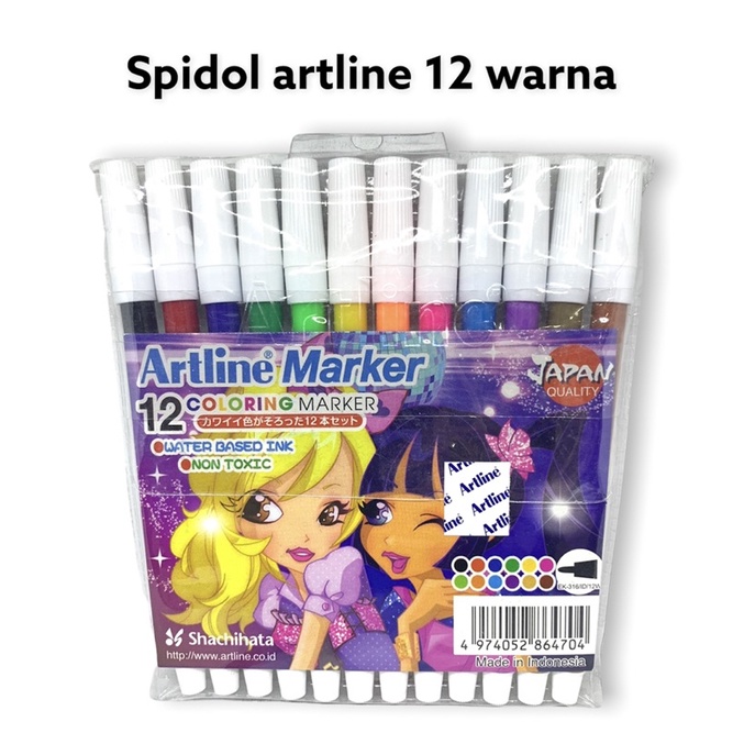 

spidol 12 warna artline / spidol 12 warna / artline / spidol