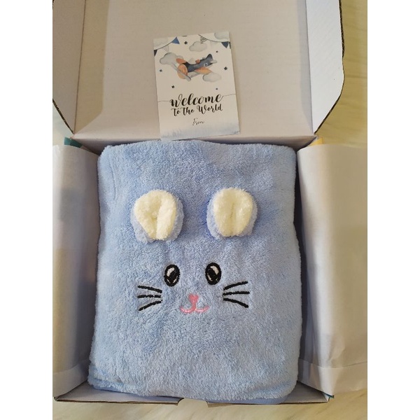 Kado bayi|hampers bayi|parcel bayi|baby gift set|kado lahiran bayi|Handuk bayi-blue mouse