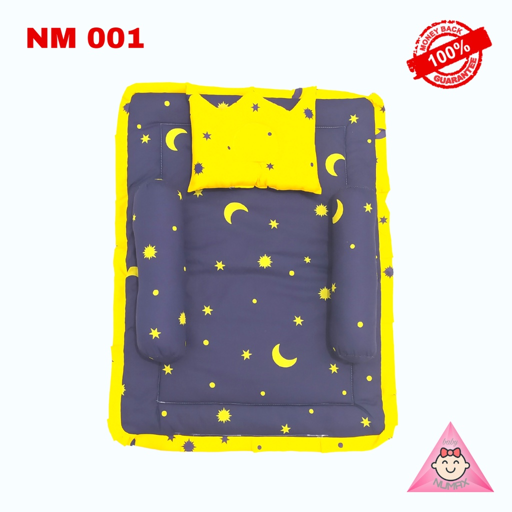 KASUR BAYI LIPAT MODEL BOAT TERBARU MOTIF STARRY COMBINE / KASUR BAYI PERAHU SET BED COVER KELAMBU-4