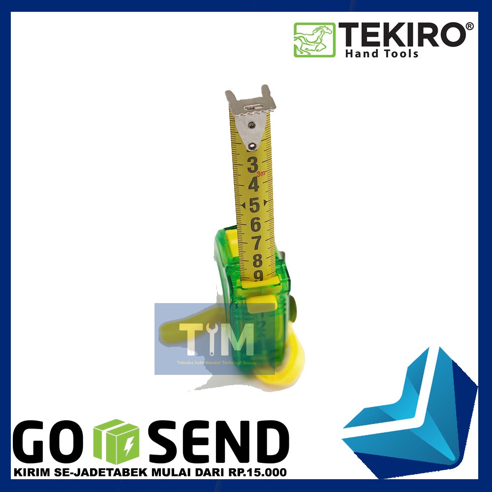 TEKIRO Meteran 3 M / Meteran Transparan 3 Meter / Meteran Tangan 3M