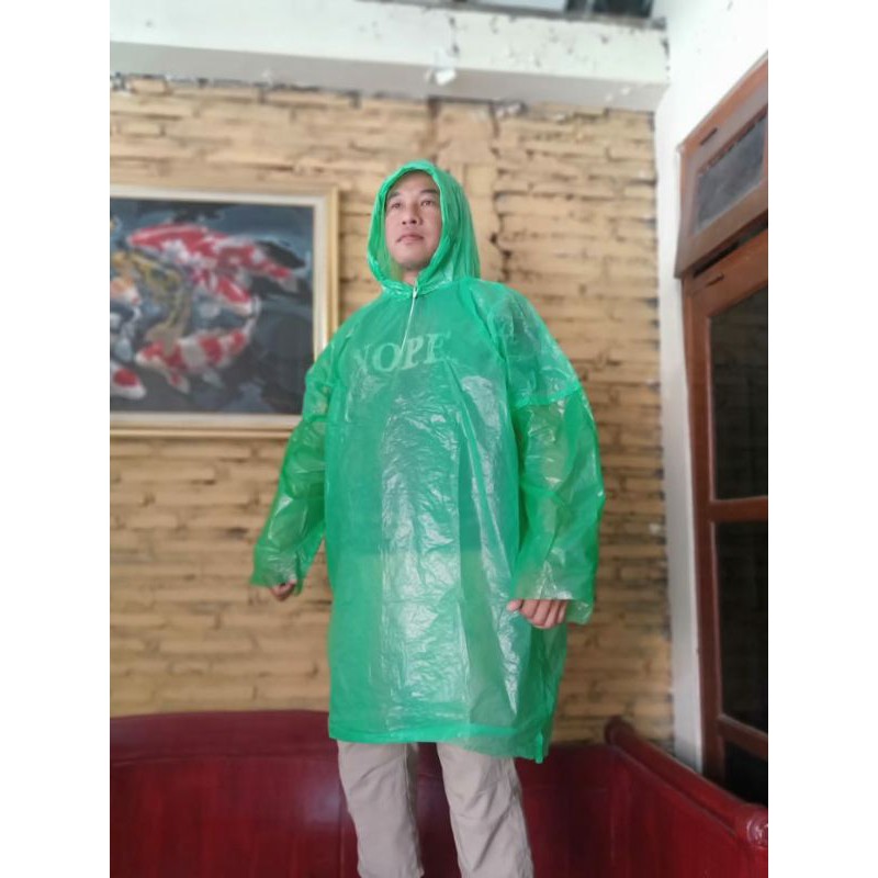 Grosir Jas Hujan Plastik Lengan Panjang HDPE Poncho Lengan Panjang Mantel Becak