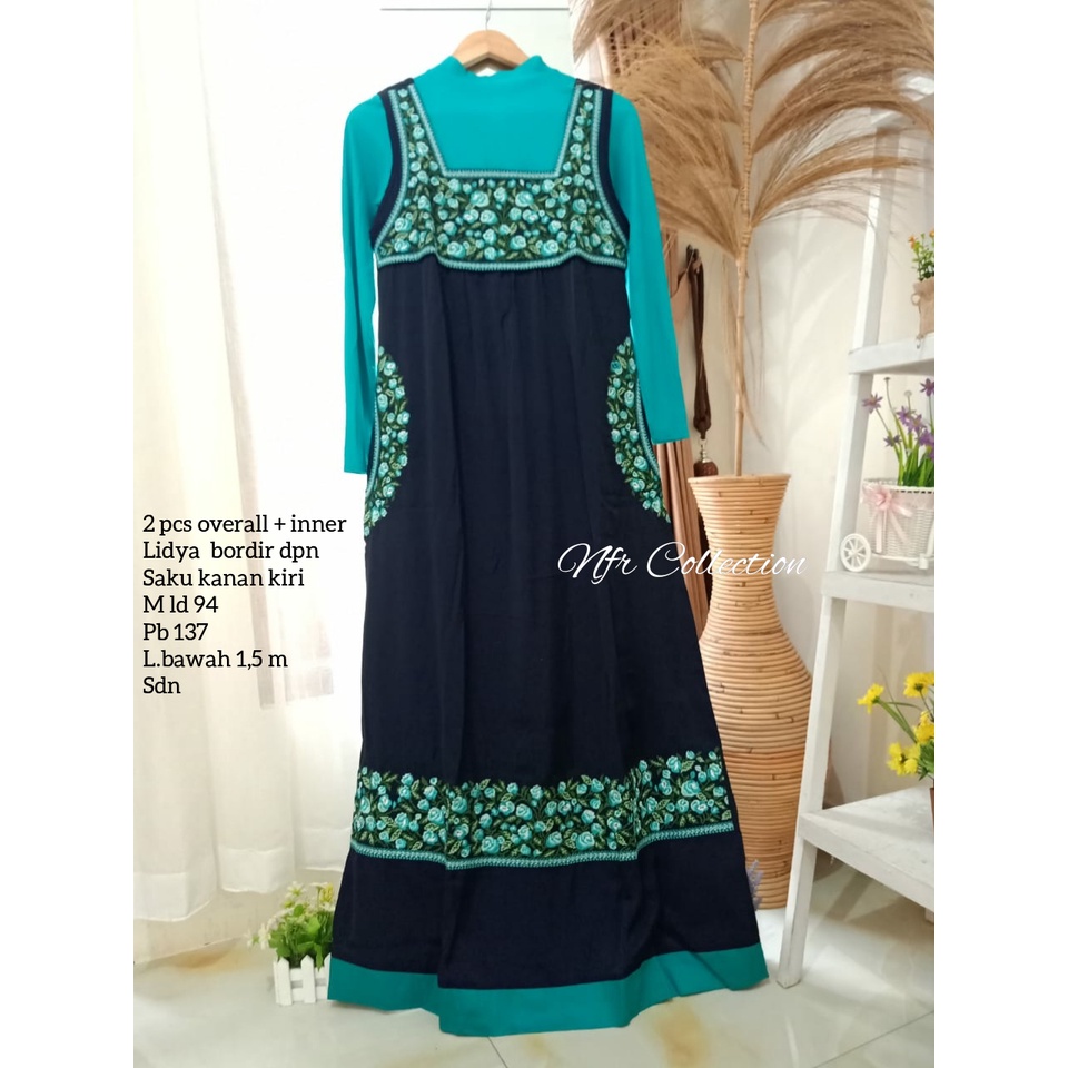 promo sale overall bordir dan inner kaos lidya M ld 94