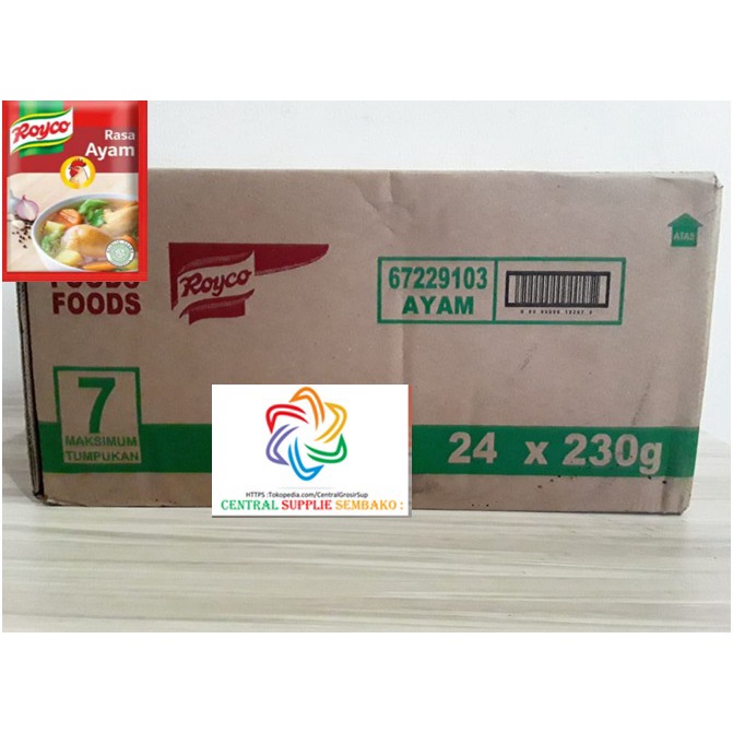 

Royco Rasa Ayam Bumbu Penyedap 230gram 24 pcs 1 karton