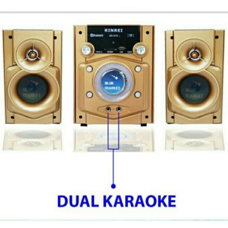 Speaker Karaoke Rinrei SR878D + Bonus MIC / Speaker Bluetooth Radio