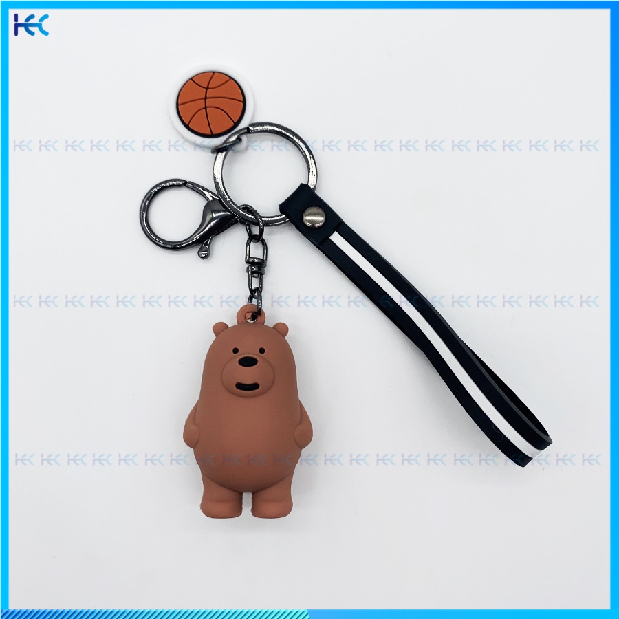 2022Creativity Anime Three little bears keychain three-dimensional cartoon key chain