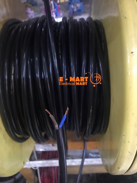 ETERNA Kabel Serabut isi 2 x 0.75mm/ Kabel olor meteran SNI NYMHY 2x0.75 Putih / NYYHY 2x0.75 Hitam