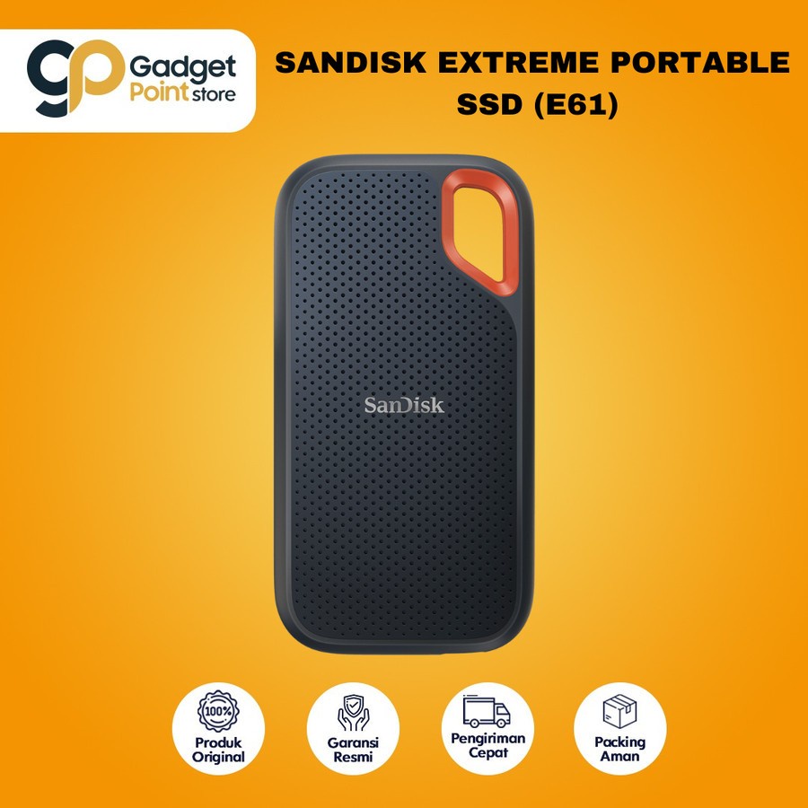 SSD 500 GB | Portable SSD 500GB Sandisk Extreme E61 I Speed 1050mbps - Garansi Resmi