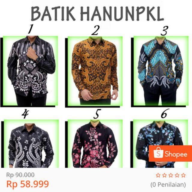 Size M.l.xl.xxl Promo 12.12 Super Big Sale Kemeja Batik Pria Murah Baju Cowok Couple Wanita Anak0