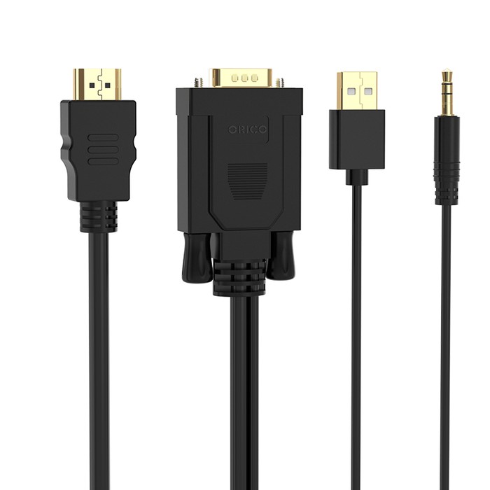 ORICO VGA to HDMI Adapter With Audio and USB Power Cable - XD-VATH-10 Garansi 2 Tahun