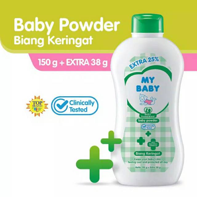 MY BABY - POWDER BEDAK BAYI BIANG KERINGAT 150 GR + EXTRA 38 GR