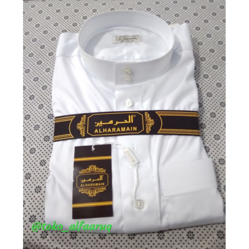 JUBAH HARAMAIN PUTIH GAMIS JUBAH FASHION MUSLIM PRIA