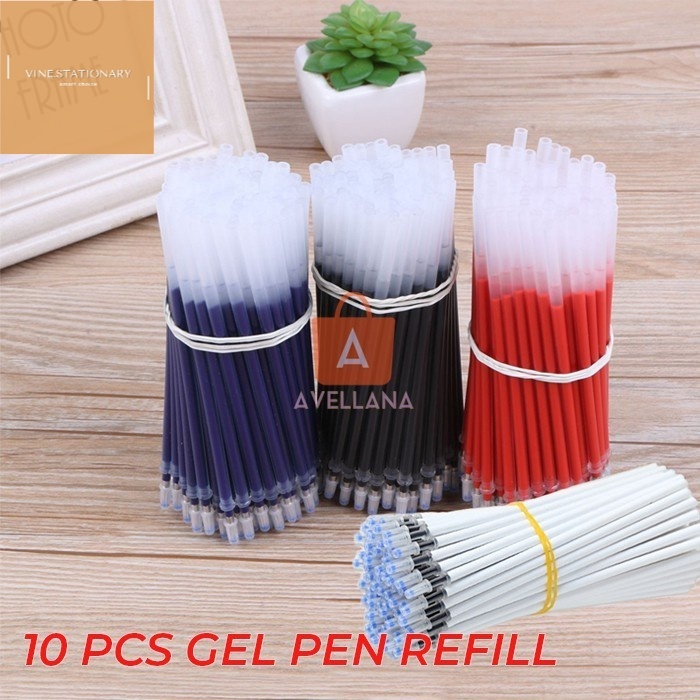 

REFILL PULPEN GEL 0.5MM 0.388MM ISI 10Pcs - ISI ULANG PULPEN PENA GEL IMPORT/VINE STATIONARY