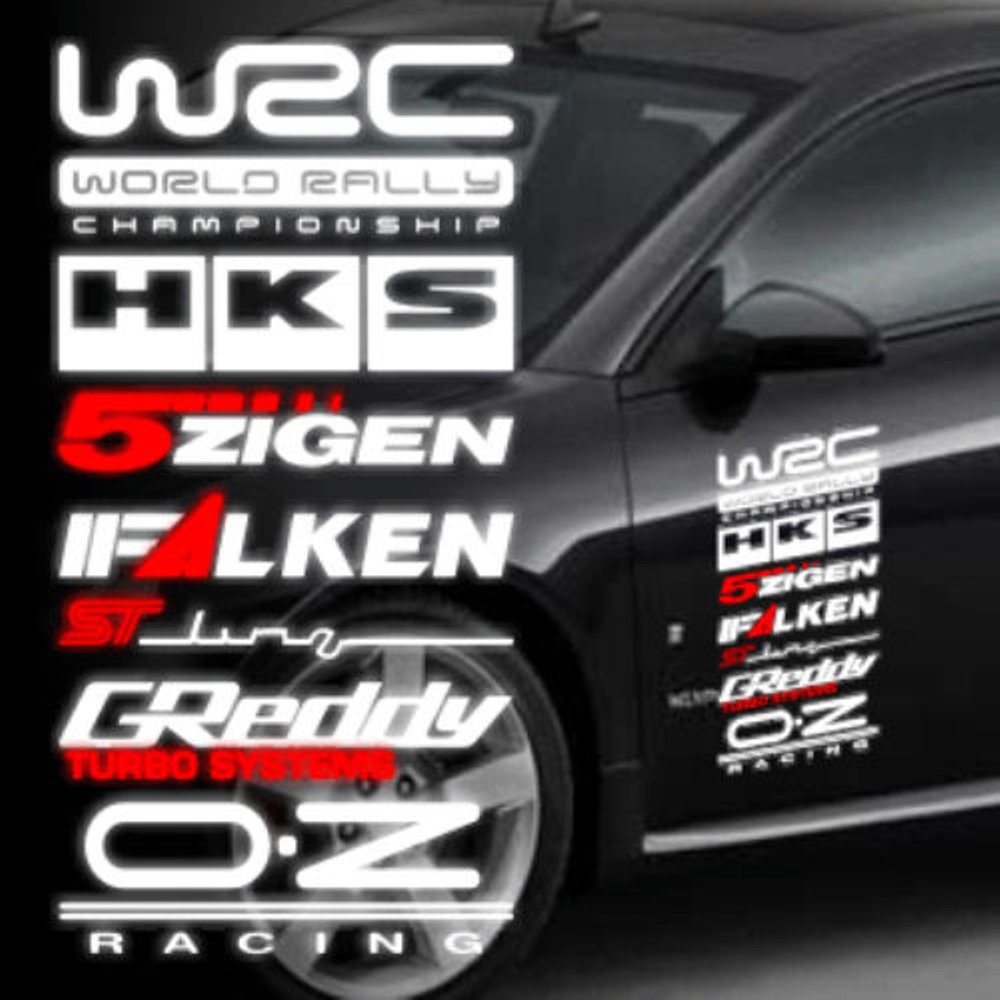 TERMURAH Sticker Stiker Mobil Iklan Sponsor Set Sticker Wrc Hks Greedy Oz Racing TERLARIS Shopee Indonesia