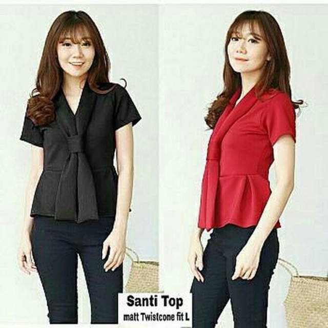 (5 warna) Ms Santi Top / Blouse wanita Santi / Blouse wanita terbaru kekinian