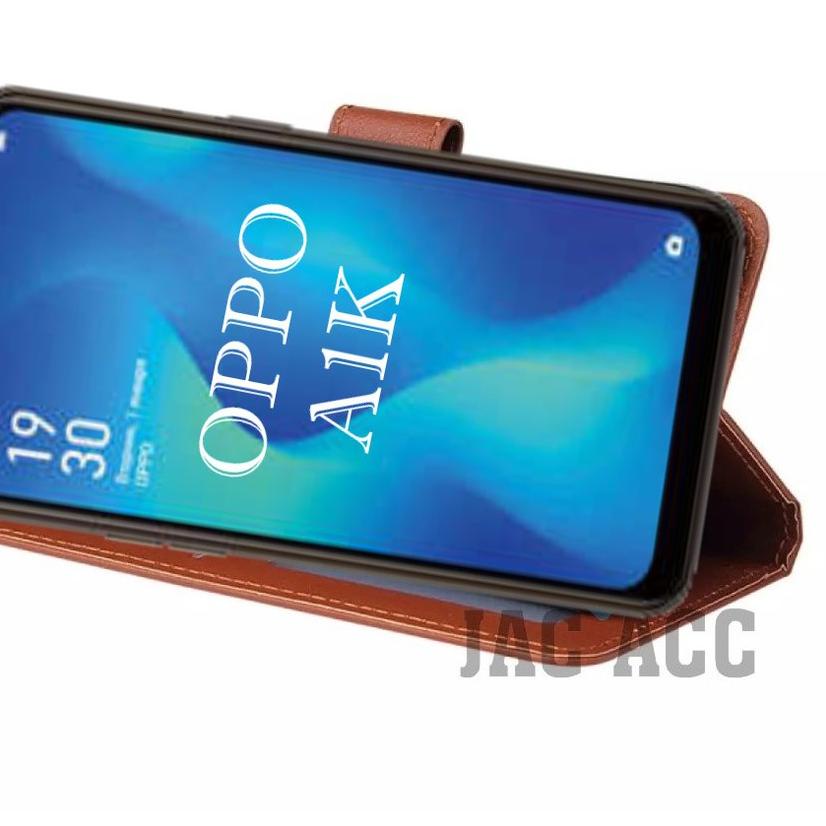 ♪ { } DOMPET HP UNTUK OPPO A1K (2019) LEATHER FLIP CASE OPPO A1K (2019) DOMPET ATM CASING WALLET SER