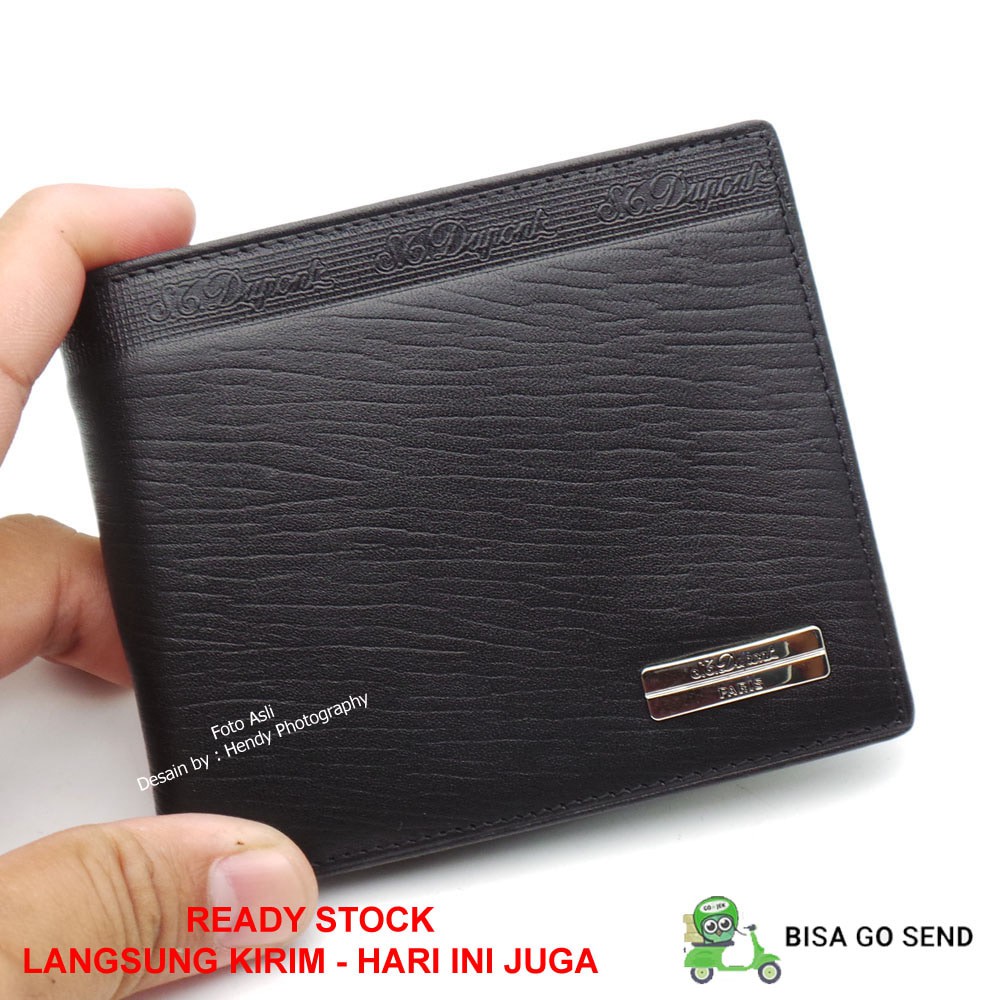 Dompet tidur pria kulit asli murah branded - ST DUPONT TRR - 12 Black