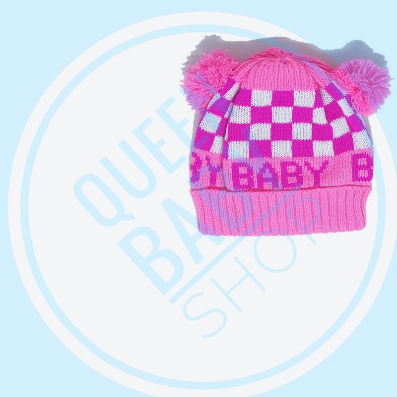 TOPI RAJUT Bayi POMPOM CATUR Topi Bayi Kupluk Bayi Kupluk Rajut Peci Anak Topi Rajut Anak