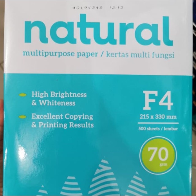 

Kertas Natural F4 70 gsm