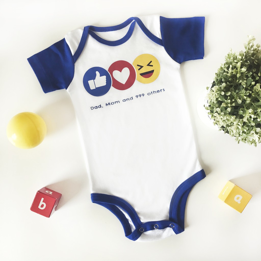 J baby bodysuit FB Like 380
