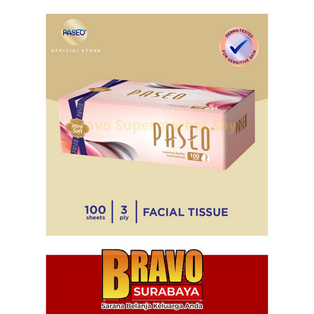 Paseo Ultra Soft Tissue Wajah Box 100 Sheet