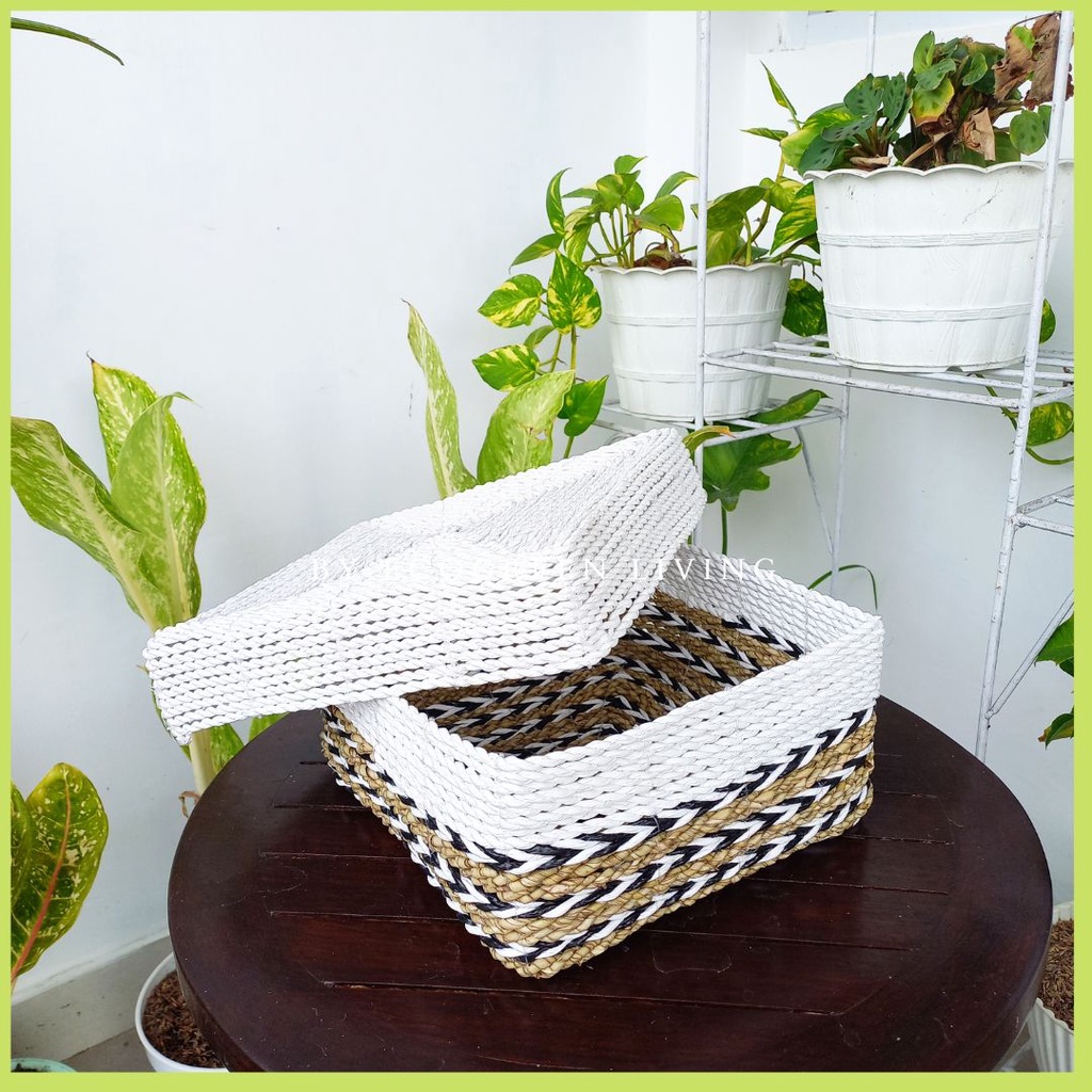 BOX HANTARAN PARCEL TUTUP / KOTAK HAMPERS ANYAMAN SEAGRASS / BOX HAMPERS / BOX PARCEL