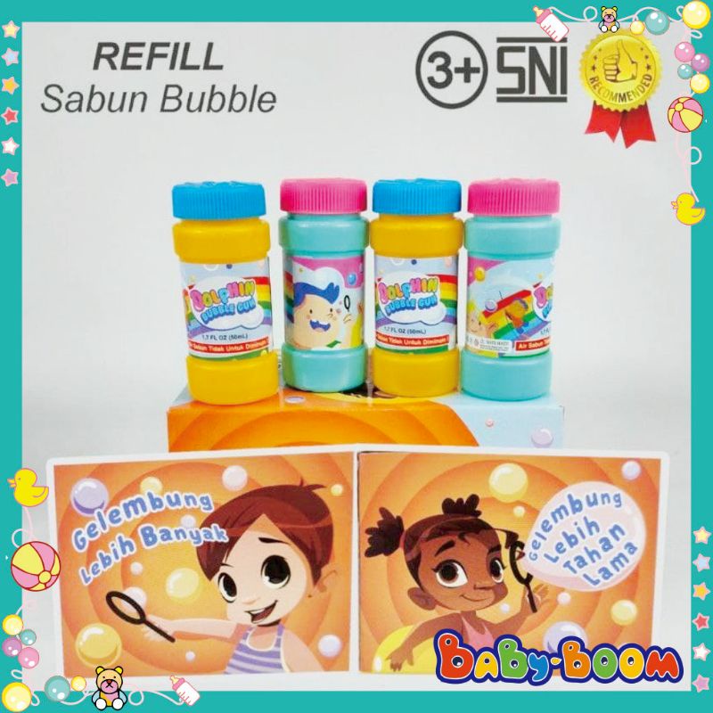 Refill Bubble Water Sabun Refill Gelembung Sabun Mainan Buble Gun 50 ML