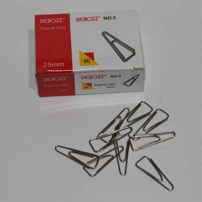

2 Box/ 2 Kotak Kecil Paper Clip Kertas Trigonal Clip Debozz No 3 25mm/ Drupa No 1 25 mm ( 120 Clips)