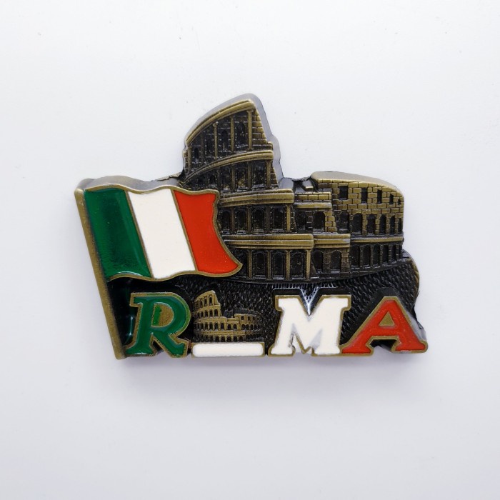 3D LOGAM Souvenir Negara magnet Kulkas Tempelan Roma Colosseum