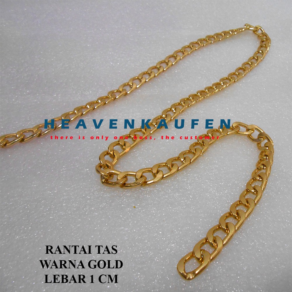 Rantai Tas Lebar 1 cm Warna Gold/Emas Meteran Murah