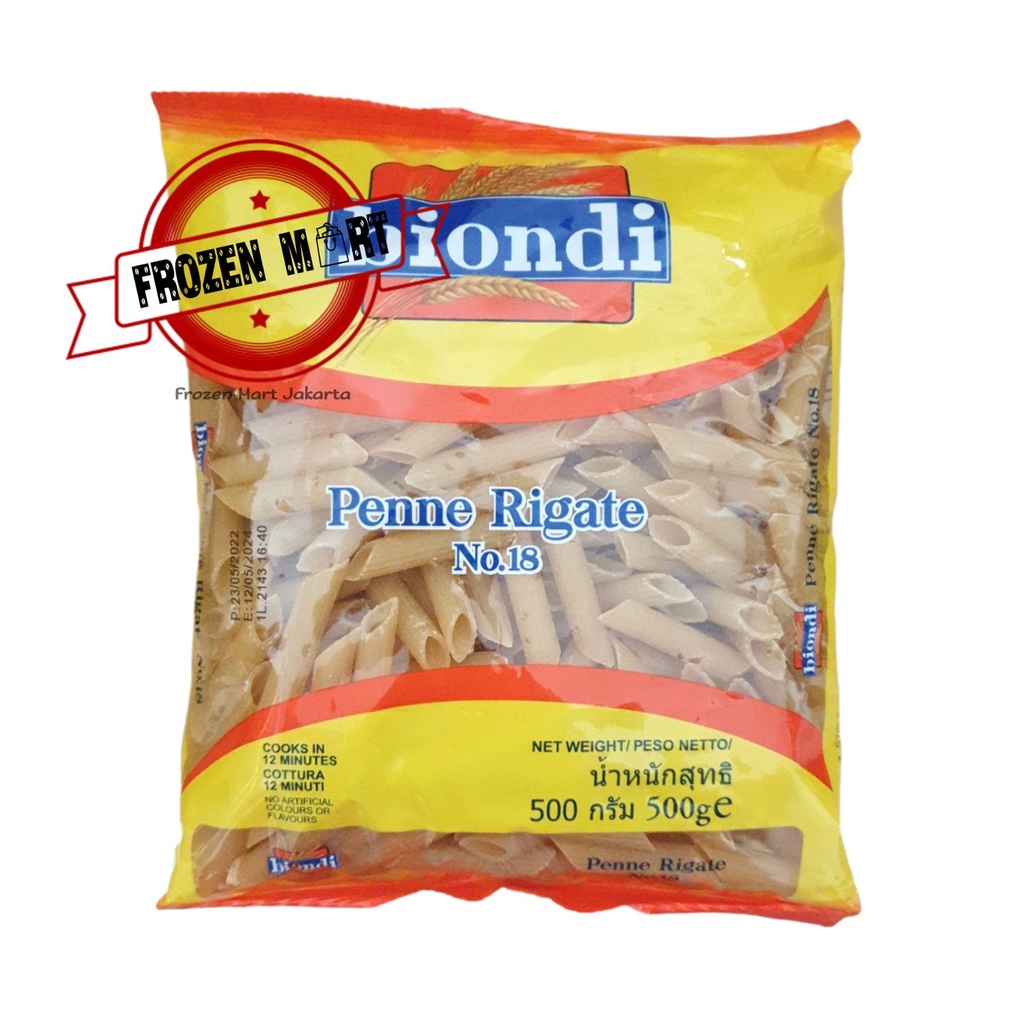 

Pasta BIONDI Penne Rigate No.18 500Gr