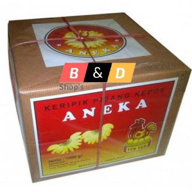 

ANEKA. Keripik Pisang Kepok Khas Lampung Kemasan Kotak 900 Gram.