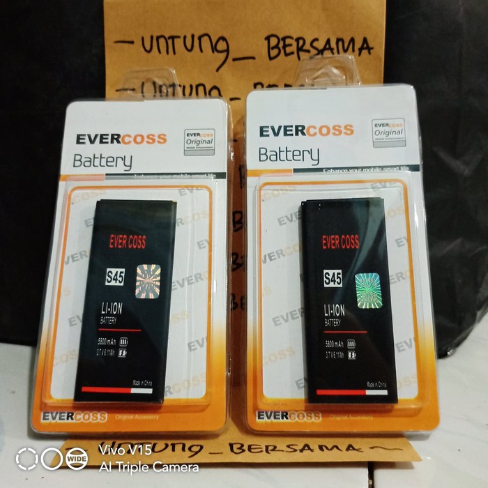 DISKON BATERAI BATRE EVERCOSS S45 LI-ION ORI OEM BERKUALITAS TINGGI
