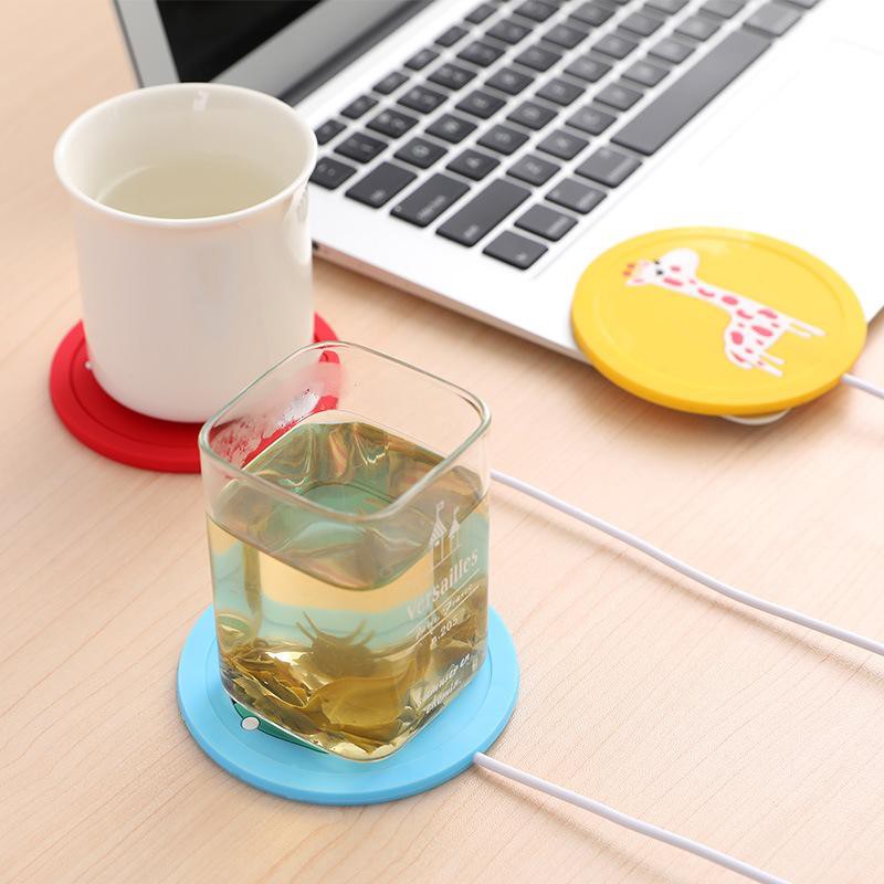 (BOW) Penghangat Minuman Kopi Teh Tatakan Gelas Pemanas USB 3Q33