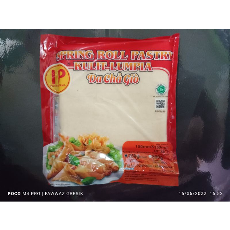 IP Finna Kulit Lumpia Kecil 125 mm 12 cm 250gr / Kulit Lumpia