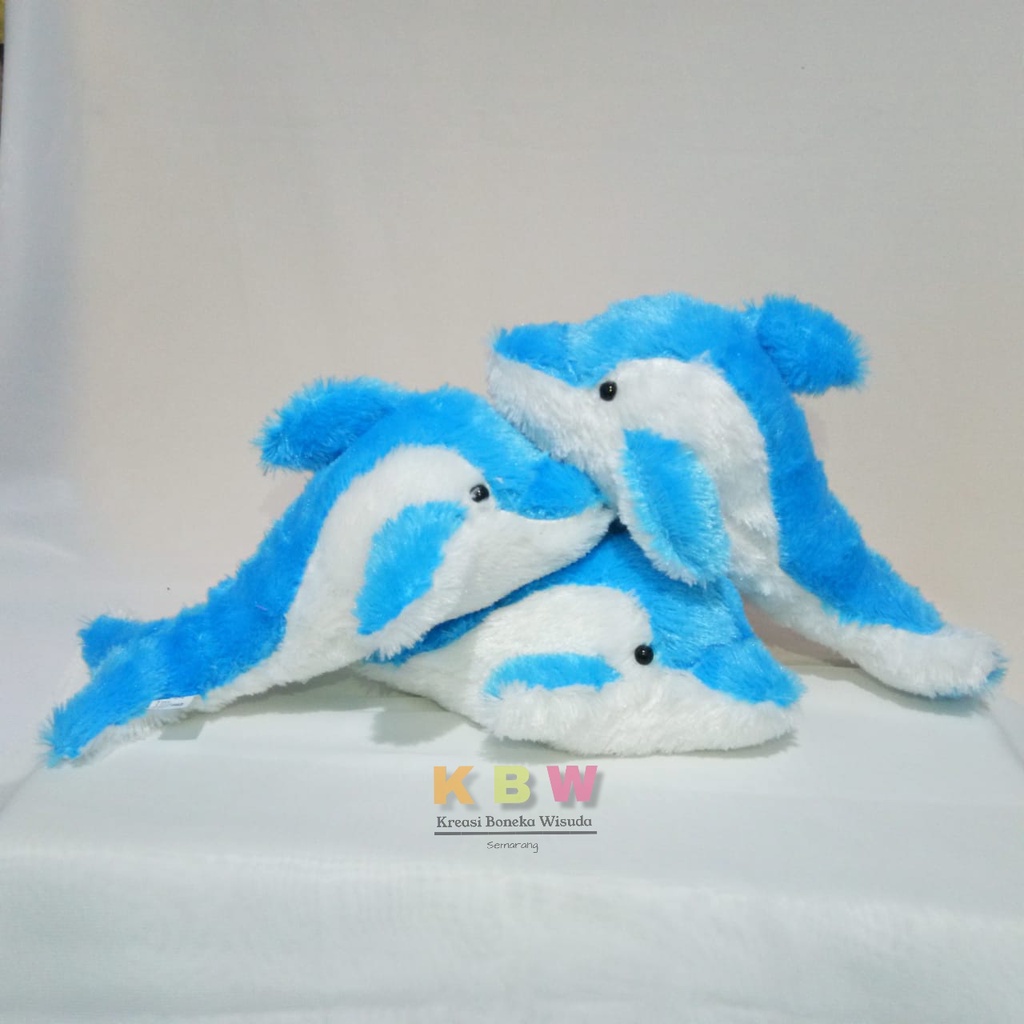 Boneka Dolphin boneka lumba-lumba boneka ikan karakter kartun lucu untuk mainan anak hiasan rumah hadiah anak kado ulangtahun