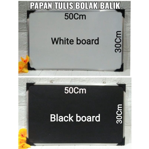 

Papan Tulis Bolak-balik TERMURAH TERLARIS - HITAM Putih kapur bisa boardmarker bisa