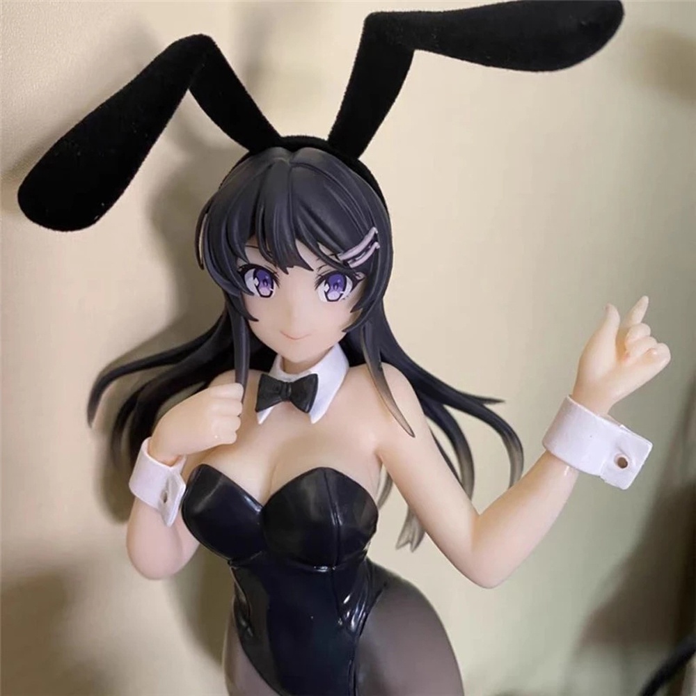 Needway  Anime Sakurajima Mai PVC Does Not Dream Of Bunny Girl Action Figure Girls Figure Japan Mai Senpai Doll Toys Model Doll 20cm Bunny Girl Ver