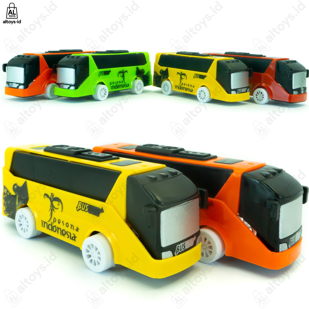 Mainan Bus Collection Pullback Murah Mobil Mobilan Bus Polisi MM06