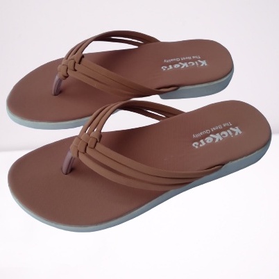 Sandal japit jepit wanita kickers teplek asli original sendal trepes flat pesta kondangan distro sli