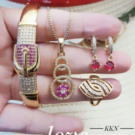 Xuping set perhiasan lapis emas 24k 2420m