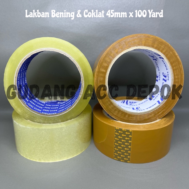 

Lakban Bening Selotip Bening 45mm 100 Yard