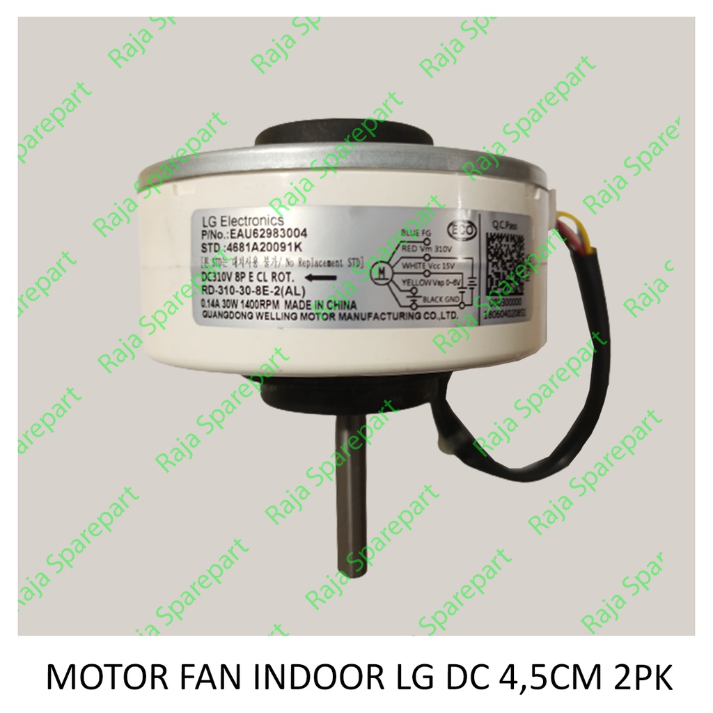 Motor Fan Indoor AC LG DC 4.5cm 2pk (Ukuran ada di gambar)