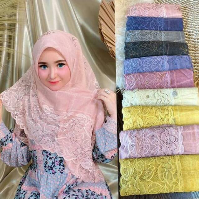 Lfadillah Fashion Kerudung S4 Brokat Shellasaukia Original