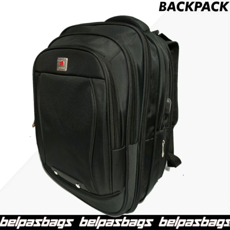 TAS RANSEL LAPTOP BACKPACK USB POLO CLASSIC 18 inchi 190326